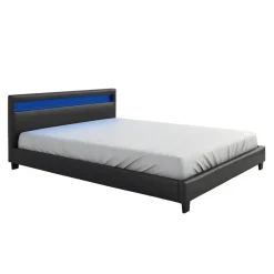 2-Persoons Bedden-Meubella - Tweepersoonsbed Paris - Zwart - 160x200 cm