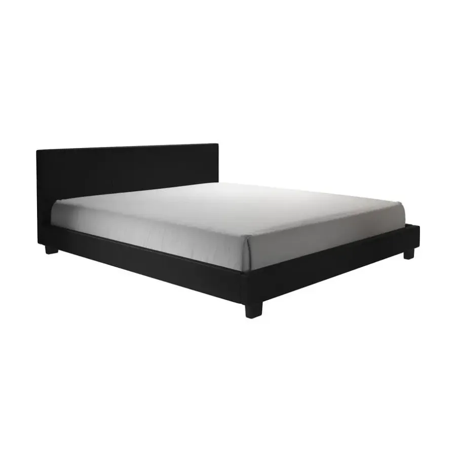 Meubella - Tweepersoonsbed George - Zwart - 180x200 cm