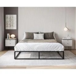 Meubella - Tweepersoonsbed Andrea - Zwart - 160x200 cm