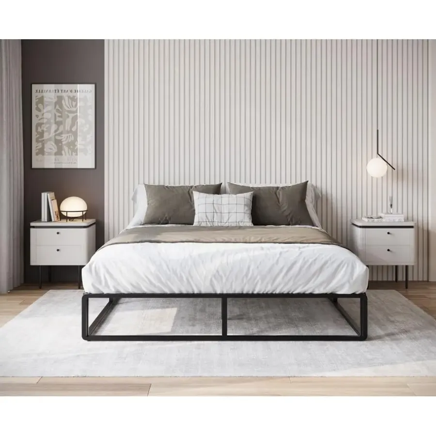 Meubella - Tweepersoonsbed Andrea - Zwart - 160x200 cm