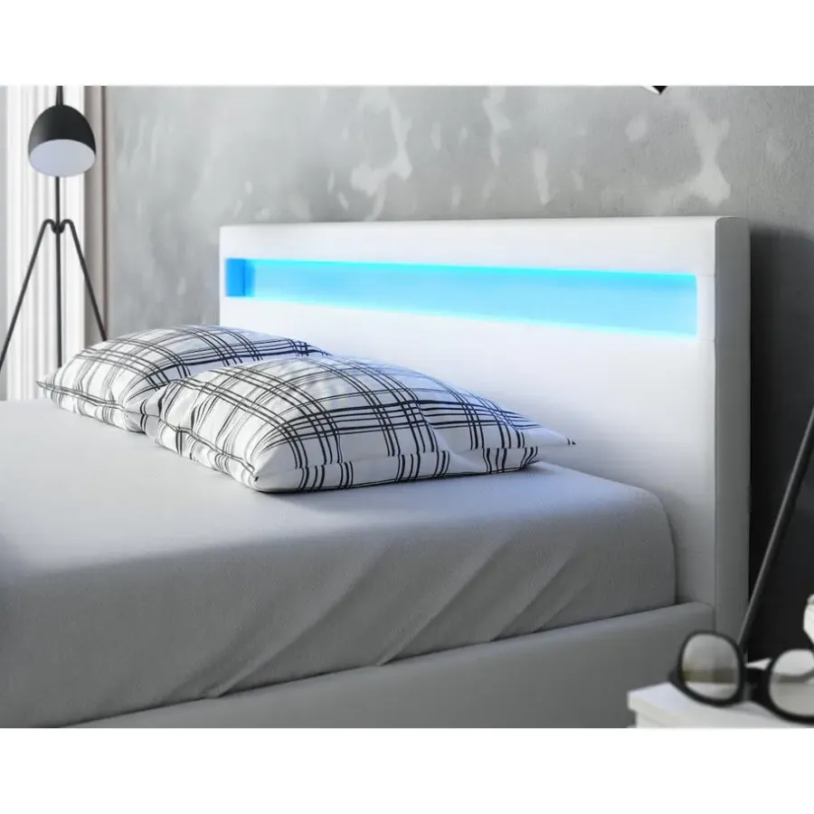 Meubella - Tweepersoonsbed Paris - Wit - 140x200 cm