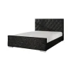 2-Persoons Bedden-Meubella - Tweepersoonsbed Aventura Diamond - Zwart - 140x200 cm
