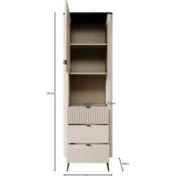 Wandkasten-Meubella - Wandkast Mace - Beige - 60 cm