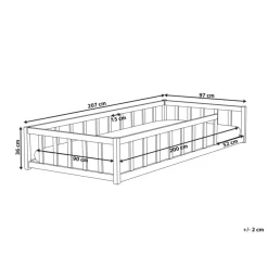 1-Persoons Bedden-Beliani MEYMAC - Kinderbed - Lichtbruin - 90 x 200 cm - Dennenhout