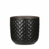 Mica Decorations - Plantenpot - Keramiek zwart - 12 x 11 cm