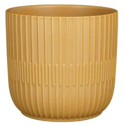 Bloempotten Voor Binnen-Mica Decorations - Plantenpot - okergeel - stripes - D17.5xH16 cm