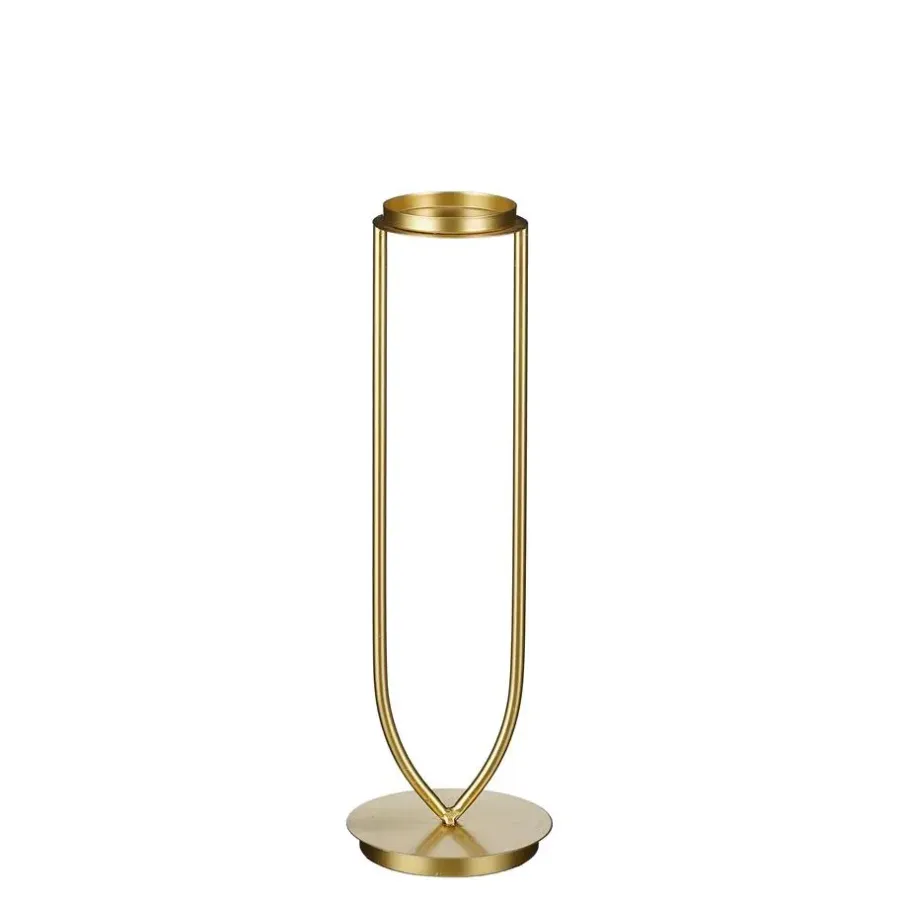 Mica Decorations Aletta Kandelaar - L15 x B15 x H48 cm - Metaal - Goud