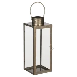 Kandelaars En Windlichten-Mica Decorations Arzilla Lantaarn - L13,5 x B13 x H34,5 cm - Goud
