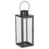 Kandelaars En Windlichten-Mica Decorations Arzilla Lantaarn - L13,5 x B13 x H34,5 cm - Zwart