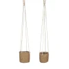 Opbergmanden-Mica Decorations Atlantic Plantenmand Set van 2 - Ø16 cm - Lichtbruin