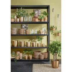 Opbergmanden-Mica Decorations Atlantic Plantenmand Set van 2 - Ø16 cm - Lichtbruin