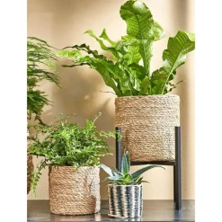 Bloempotten|Bloempotten Voor Binnen-Mica Decorations Atlantic Mand voor Planten Set van 3