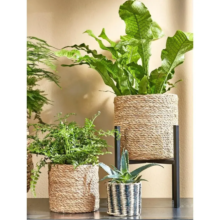 Bloempotten|Bloempotten Voor Binnen-Mica Decorations Atlantic Mand voor Planten Set van 3