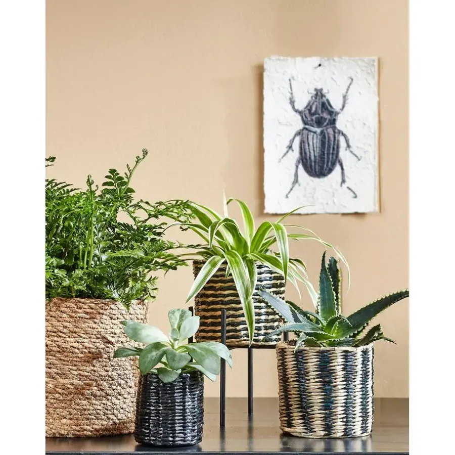 Bloempotten|Bloempotten Voor Binnen-Mica Decorations Atlantic Mand voor Planten Set van 3