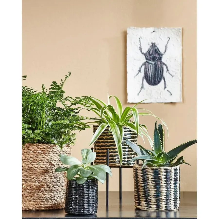 Bloempotten|Bloempotten Voor Binnen-Mica Decorations Atlantic Mand voor Planten Set van 3