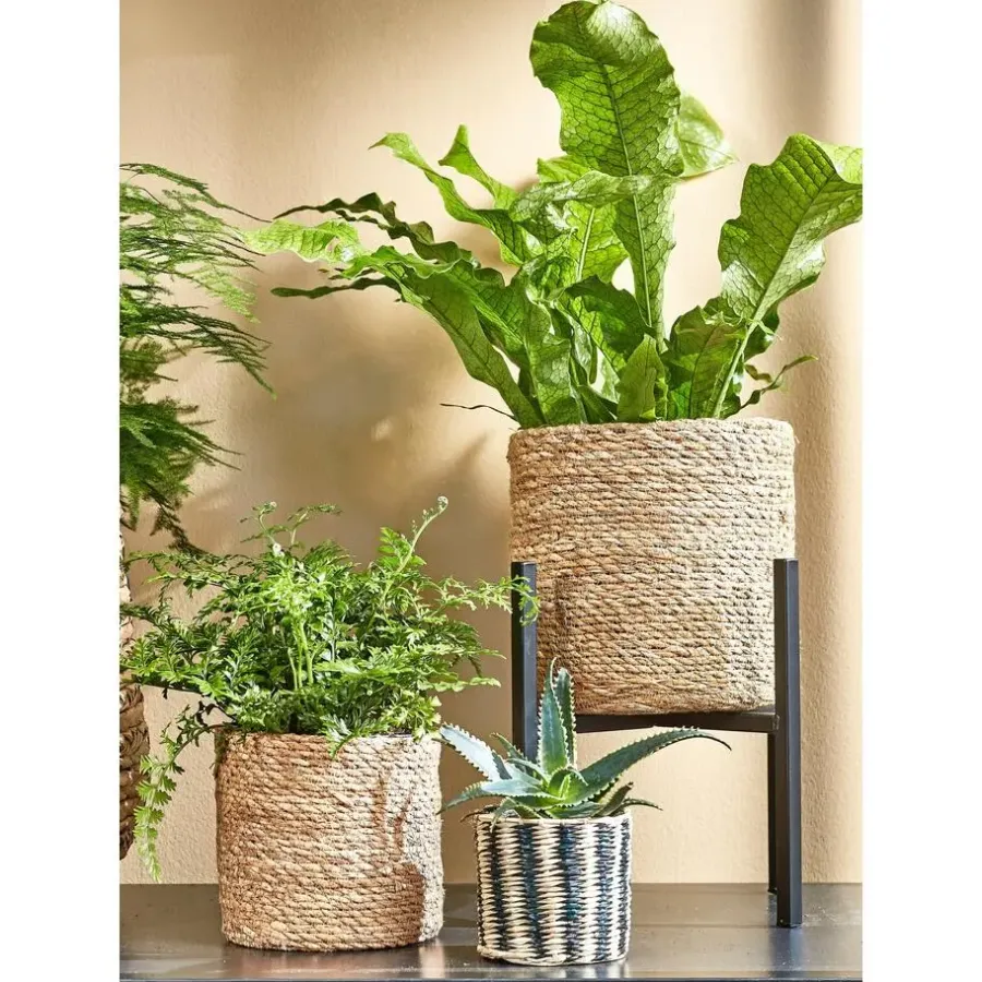 Bloempotten|Bloempotten Voor Binnen-Mica Decorations Atlantic Mand voor Planten Set van 3