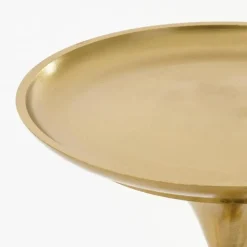 Bijzettafels-Mica Decorations Bijzettafel - H57 x Ø25 cm - Gerecycled Aluminium - Goud
