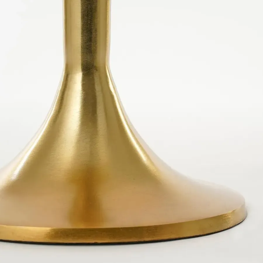 Bijzettafels-Mica Decorations Bijzettafel - H57 x Ø25 cm - Gerecycled Aluminium - Goud