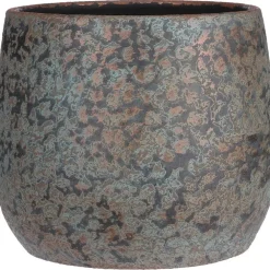 Mica Decorations Bloempot - keramiek - koper - D31 xH38 cm