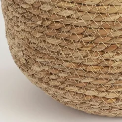 Mica Decorations Bloempot - rotan - naturel - jute - 24 x 26 cm