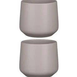 Bloempotten|Bloempotten Voor Binnen-Mica Decorations Bloempot - taupe - mat - keramiek - 15 x 14 cm