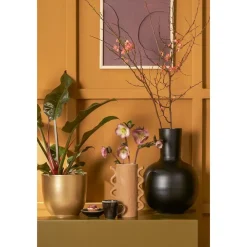 Mica Decorations Bloempot - goudkleurig - keramiek - 25 x 23 cm