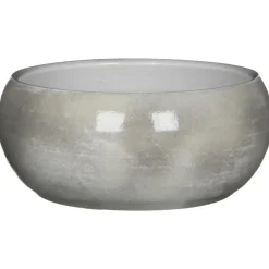 Mica Decorations Bloempot - grijs - keramiek - 28 x 12 cm