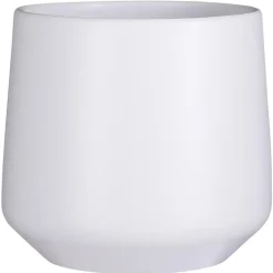 Bloempotten-Mica Decorations Bloempot - wit - mat - keramiek - H26/D28 cm