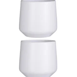Bloempotten-Mica Decorations Bloempot - wit - mat - keramiek - H26/D28 cm