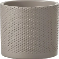 Mica Decorations Bloempot - taupe - keramiek - D13 x H12 cm