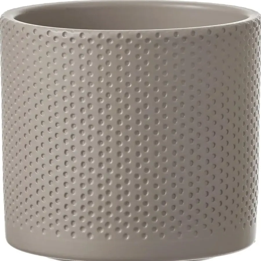 Mica Decorations Bloempot - taupe - keramiek - D13 x H12 cm