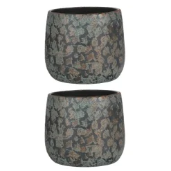 Bloempotten|Bloempotten Voor Binnen-Mica Decorations Bloempot - koperkleurig - keramiek - 25 x 20 cm