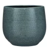 Mica Decorations Bloempot - midnight blauw - keramiek - 25 x 20 cm