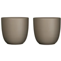 Bloempotten Voor Binnen-Mica Decorations Bloempot - taupe - keramiek - D12 x H11 cm