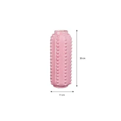 Mica Decorations Boaz Vaas - H30 x Ø11 cm - Keramiek - Roze