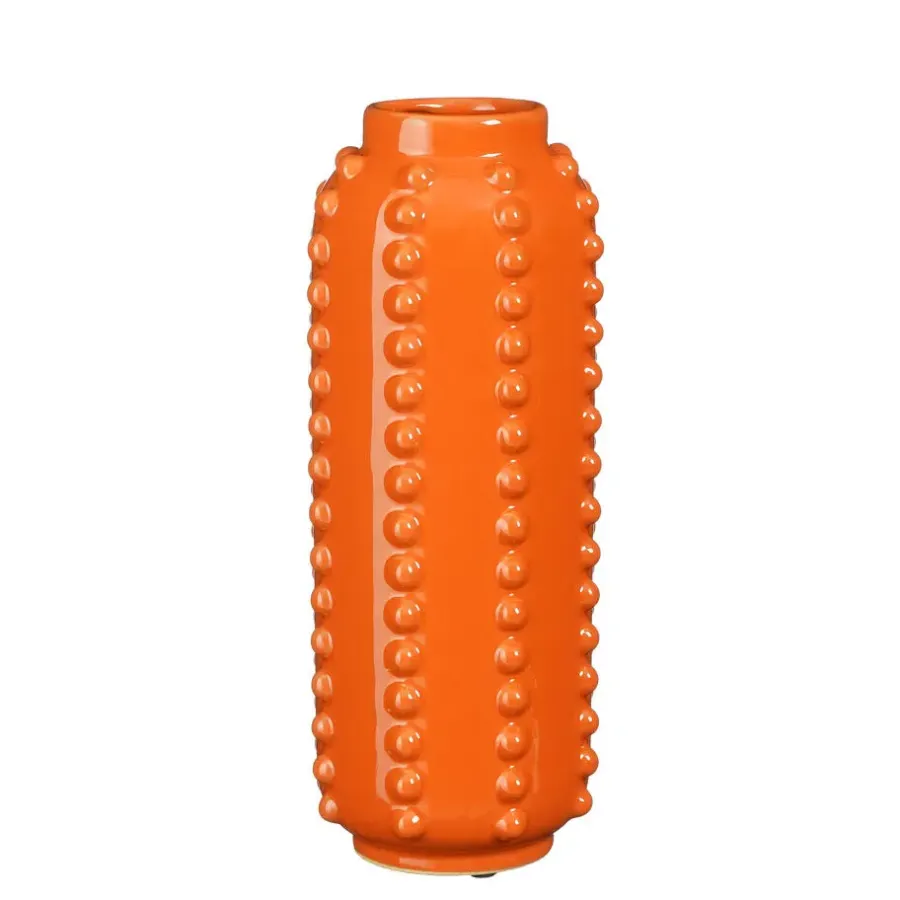 Vazen-Mica Decorations Boaz Vaas - H30 x Ø11 cm - Keramiek - Oranje
