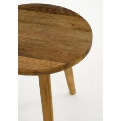 Bijzettafels-Mica Decorations Bold Bijzettafel - Ø26 cm - Gerecycled Hout - Bruin