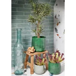 Krukjes-Mica Decorations Bold Houten Krukje - L38 cm - Gerecycled Hout