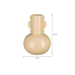 Vazen-Mica Decorations Boyd Vaas - H36 x Ø25 cm - Beige
