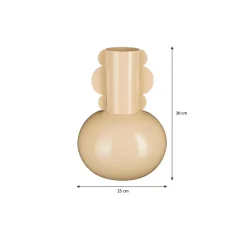 Vazen-Mica Decorations Boyd Vaas - H36 x Ø25 cm - Beige