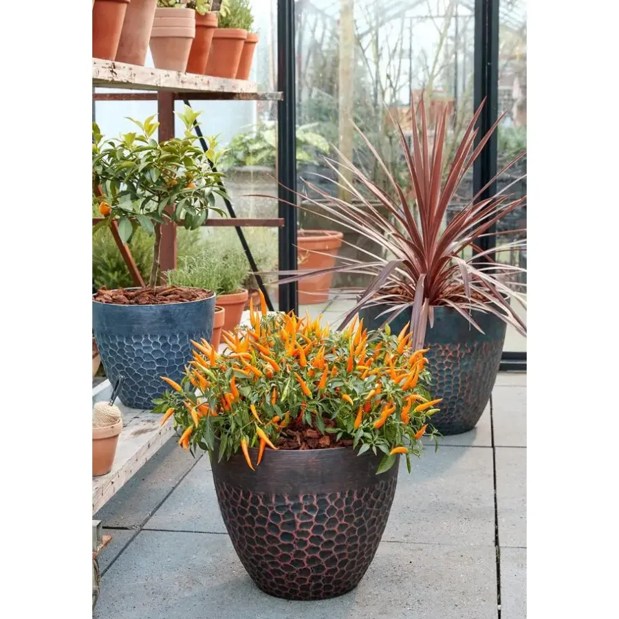 Mica Decorations Bravo Bloempot - H26 x Ø30,5 cm - Groen