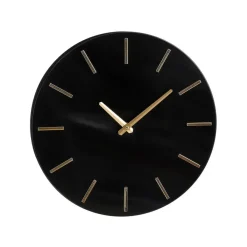 Mica Decorations Brixen Wandklok - Ø35,5 cm - Zwart
