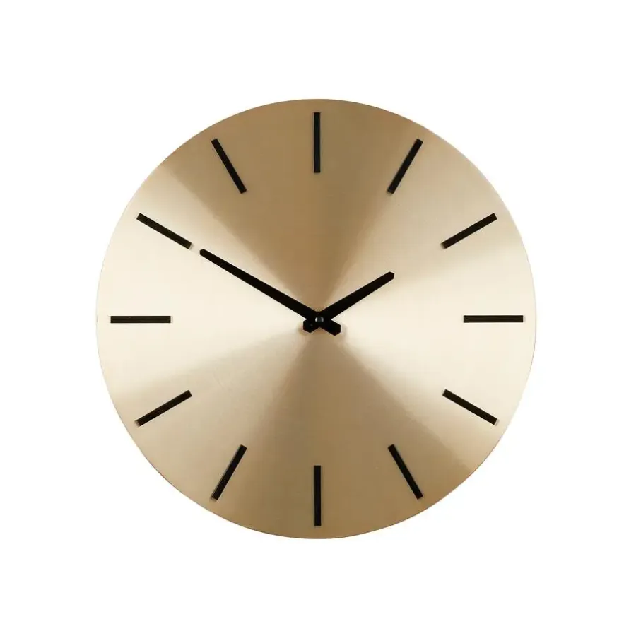 Klokken-Mica Decorations Brixen Wandklok - Ø35,5 cm - Goud