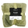Plaids-Mica Decorations Bronte Fleece Plaid - L200 x B150 cm - Lichtgroen