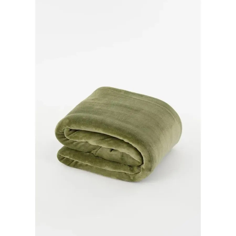 Plaids-Mica Decorations Bronte Fleece Plaid - L200 x B150 cm - Lichtgroen