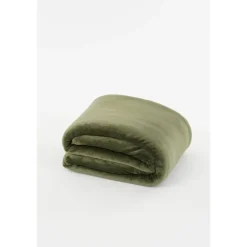 Mica Decorations Bronte Fleece Plaid - L200 x B150 cm - Donkergroen