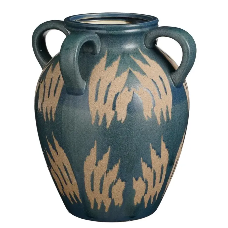 Vazen-Mica Decorations Caldo Vaas - L28 x B28 x H36 cm - Donkerblauw