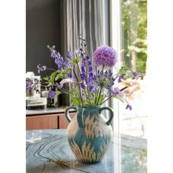 Vazen-Mica Decorations Caldo Vaas - L28 x B28 x H36 cm - Donkerblauw