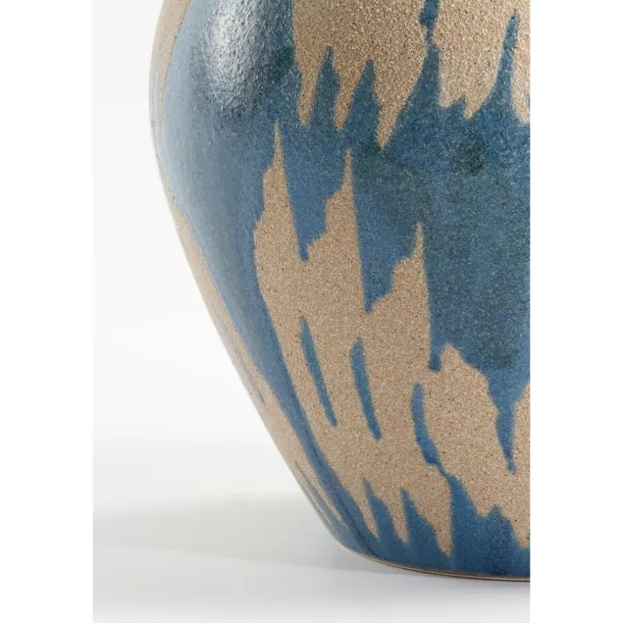 Vazen-Mica Decorations Caldo Vaas - L28 x B28 x H36 cm - Donkerblauw