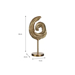 Beelden-Mica Decorations Curla Woondecoratie - L23 x B15 x H46 cm - Goud